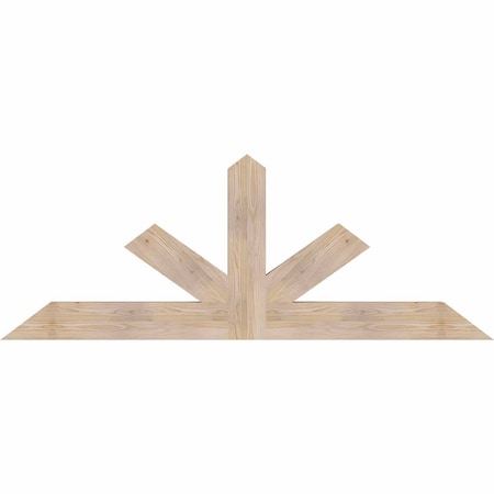 Ekena Millwork Saratoga Smooth Timber Gable Bracket, Douglas Fir, 72"W x 27"H x 3 1/2"D x 5 1/2"F, 9/12 Pitch GBW072X27X0406SAR00SDF